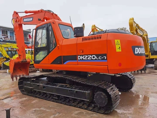 22 톤 원본 사용 된 Doosan DH220 크롤러 발굴기 0.5-1.18 m3 버킷 용량