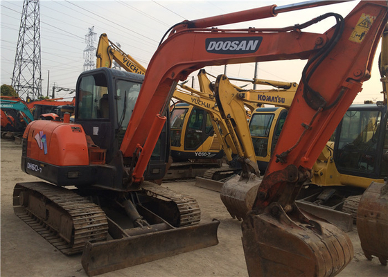 6 톤 원본 사용 된 Doosan DH60-7 크롤러 발굴기 0.09-0.2 m3 버킷 용량