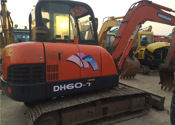 6 톤 원본 사용 된 Doosan DH60-7 크롤러 발굴기 0.09-0.2 m3 버킷 용량
