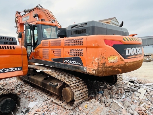 42 톤 원본 사용 된 Doosan DX420LC-9C 크롤러 발굴기 2m3 버킷 용량으로 사용 된 발굴기
