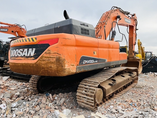 42 톤 원본 사용 된 Doosan DX420LC-9C 크롤러 발굴기 2m3 버킷 용량으로 사용 된 발굴기