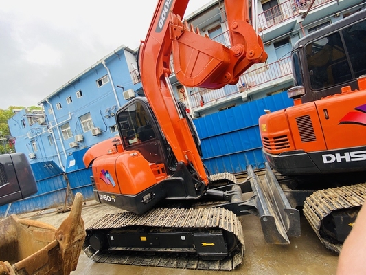 6 톤 원본 사용 된 Doosan DH60-7 크롤러 발굴기 중고용 0.09-0.2 m3 버킷 용량